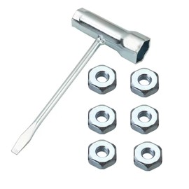 13 x 19 mm Chainsaw Wrench Scrench and ms170 6PCS bar nuts compatible Replace Stihl ms170 ms180 ms250 ms290 017 018 019 020 021 023 024 025 026 028 034 Chainsaw Replacement Parts Repair Tools