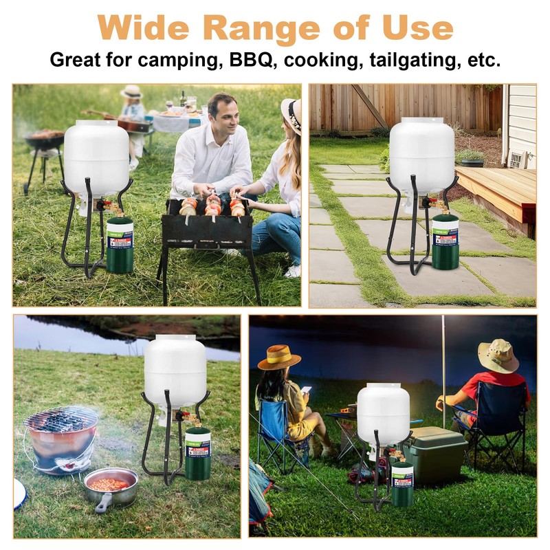 WADEO Propane Refill Adapter for 1lb Tank with Propane Cylinder