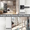 NIZADO Matte Black Dummy Door Handles 2 Pack, Square Single