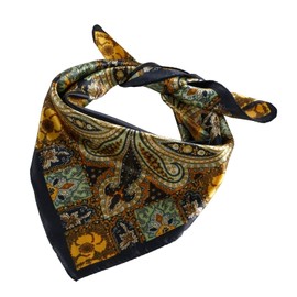 QBSM Womens 23.6 inch Satin Silk Feeling Formal Square Neck Scarf Head Hair Wraps Kerchief