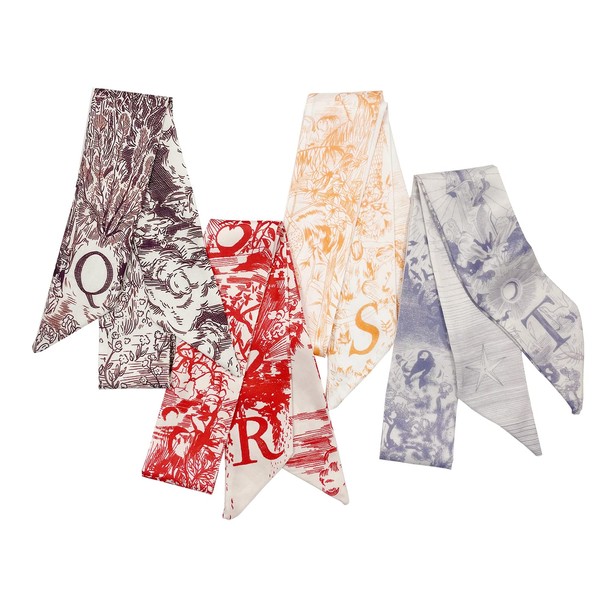 4pcs Purse Scarf For Handbags Silk Head Scarf For Hair