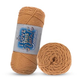 I Love This Yarn 4 - Medium Acrylic Yarn Skein - 355 Yards for Crocheting & Knitting - Soft, Perfect for Blankets, Hats & More - Craft Supplies, Latte I