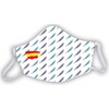 Reusable Mask White Flag Spain Fish Colours Pattern Elegant Original
