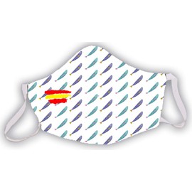 Reusable Mask White Flag Spain Fish Colours Pattern Elegant Original Men Women Unisex