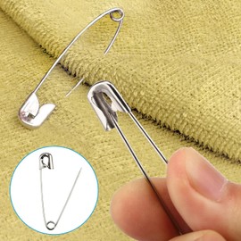 NXPUXP 150-Piece Safety Pin Set, 4 Sizes, Silver, Durable Safety Pins, Durable Safety Pins for Clothing, Crafts, Sewing