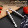 Stainless Steel Strawberry Huller and Tomato Stem Corer Tool,Portable Fruit