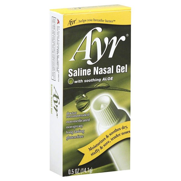 Ayr Saline Nasal Gel with Aloe - 0.5 oz, Pack of 6
