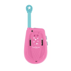 Lexibook, Unicorn, Digital Walkie-Talkies for Children, 1.2 Miles Transmission Range, Morse Light Function, Belt Clip for Transport, Battery, Pink, TW25UNI
