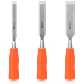 3 Pcs Wood Chisel Sets,Wood Chisel for Woodworking DIY, Wood Carving Chisels with Bevel Edge and Ergonomic Handle, Chizzle Set for Wood Carving Sculpting Carpentry Wood Tools 12mm, 19mm, 25mm