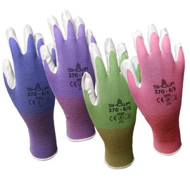 12 Pack Showa Atlas NT370 Atlas Nitrile Garden Gloves - Small (Assorted Colors)