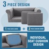 H.VERSAILTEX 3 Pieces Stretch Couch Cover Traditional Chesterfield Loveseat Covers