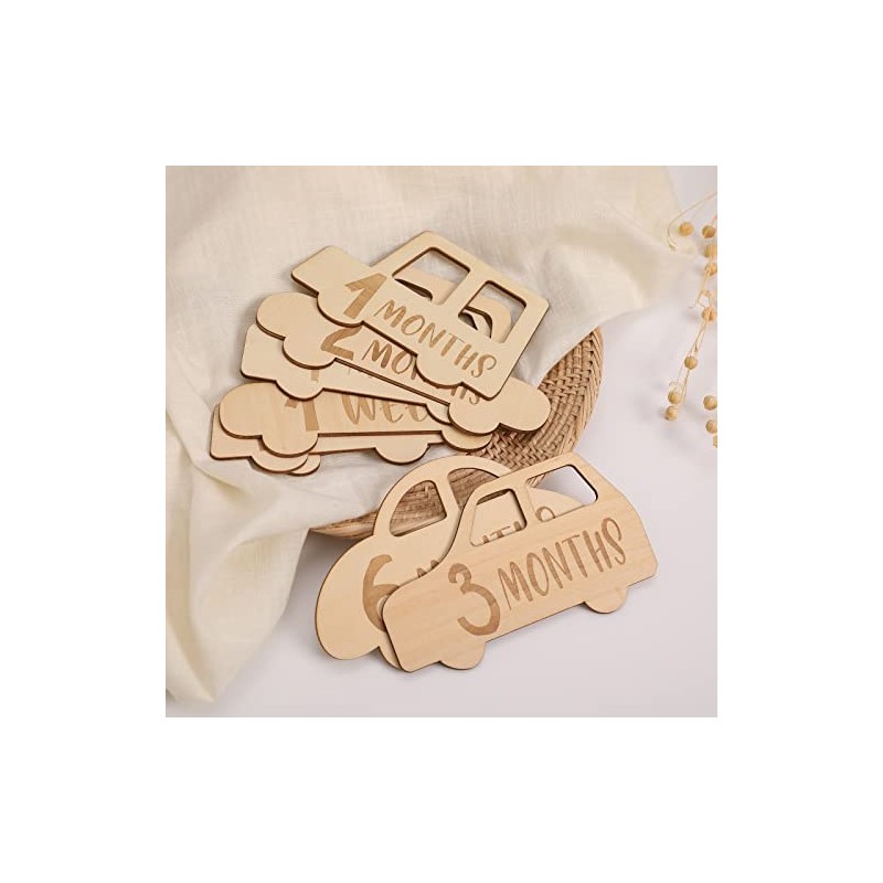 let's make Baby Monthly Milestone Cards | 15 Pcs Wooden