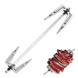 BESPORTBLE Stainless Steel Rotisserie Meat Forks - Durable Barbecue Skewers for Grills, Perfect for Patio, Camping, and Kitchen Grill Supplies