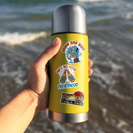 ULTRAVUTT 3PCS [3X3 in] Ain't No Hood Like Fatherhood Sticker, Number 1 Dad Dada Daddy Bruh Father's Day Waterproof Vinyl Sticker Daddy Birthday Gifts Decorations Laptop Water Bottle Tool Box Kindle