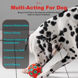 ZMAYPLUS Dog Toy Durable Rubber Star for Gentle Chewers Promotes Toy Double Layer Structure Food Dispenser for Dogs Playing Chasing Chewing