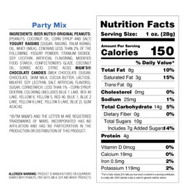 Beer Nuts Party Mix, Peanuts, Corn Sticks, and Insane Grain, with Chocolate and Yogurt Coated Pieces, Perfect for Parties and Holidays (22oz, Party Mix)