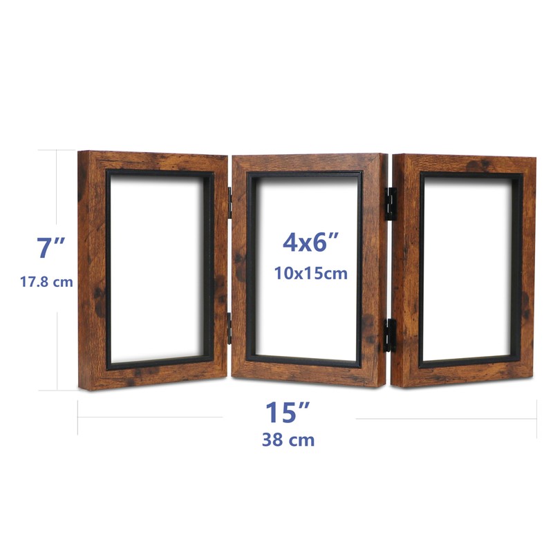Shampsen 3 Picture Frames 10 x 15 cm Collage Brown