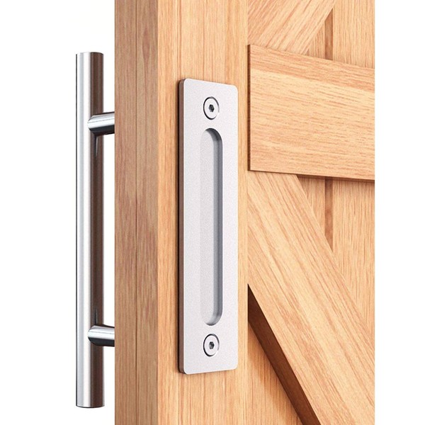 EaseLife 12" Stainless Steel Sliding Barn Door Handles and Pulls