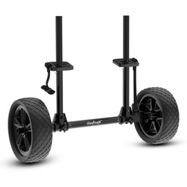 GanFindX Heavy Duty Kayak Cart | Adjustable Foldable Trolley with Durable Wheels, Portable Kayak Transport Cart, Tie-Down Straps Included (No-Slip Strap Lock)