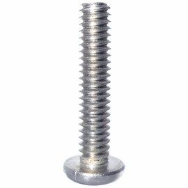 10-32 x 3/4" Pan Head Machine Screws, Slotted Drive, Stainless Steel 18-8, Full Thread, Bright Finish, Machine Thread, Quantity 50 by Fastenere