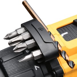 2 Pack Black Neodymium Magnetic Bit Holder Drill Bit Organizer Universial Fit For Cord/Cordless 20v 18v 12v Power Drills and Impacts Screwdrivers