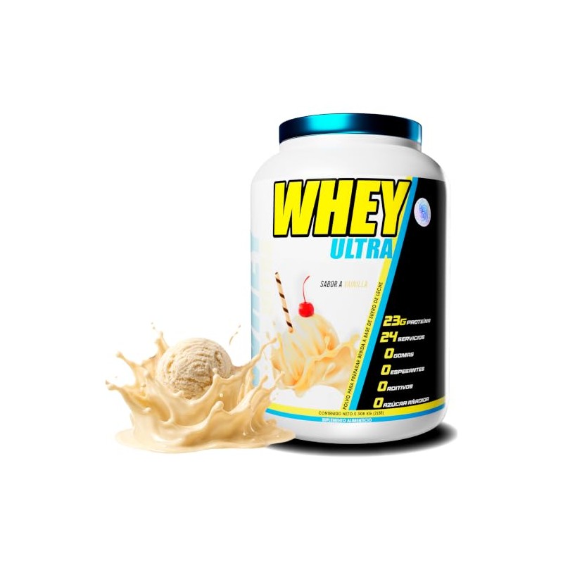 BHP NUTRITION WHEY ULTRA Proteína de Suero, Vainilla, 2 LBS