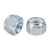 sourcing map 25Pcs 9/16"-18 Nylon Insert Hex Lock Nuts, Carbon