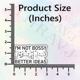 (3Pcs) I’m Not Bossy I Just Have Better Ideas Sticker, Funny Quotes Vinyl Stickers Decorate for Water Bottles, Books, Laptops, Phones, Tumblers, Size 1.7 x 3 Inch