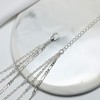 TseenYi Moonstone Pendant Necklace Choker Layering Silver Crescent Moon Necklaces