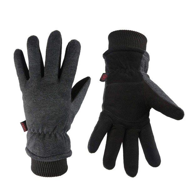 OZERO Winter Gloves Deerskin Leather Windproof -30 C Warm Gifts