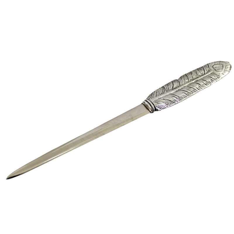 Cavagnini, Elegant Stainless Steel Pewter Letter Opener with Gift Box