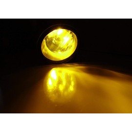 iJDMTOY LH Yellow Lens Halogen Fog Lamp Compatible With Toyota Camry Highlander Corolla Prius Tacoma Tundra Lexus IS GS ES CT LX RX Scion xA tC, Driver/Left Side Assembly w/ 55W H11 Halogen Bulb