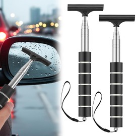 XoeLLe 2 Stück Professioneller Auto Fensterabzieher, Duschabzieher Abzieher Dusche Badezimmerwischer, Einziehbarer Scheibenabzieher Auto, für Streifenfreie Reinigung von Glasflächen im Fahrzeug