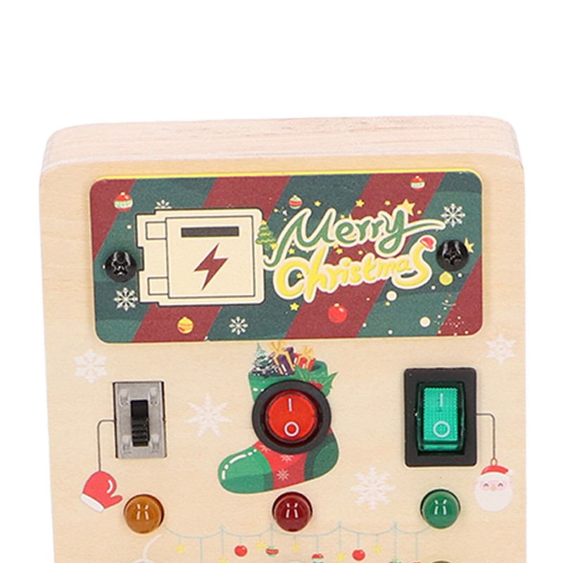 Lights Switch Board Toy Wooden Puzzle Early Education Fine Motor