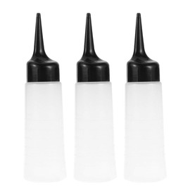 Beaupretty 3pcs Plastic Applicator Bottles with Angle Tip Empty Applicator Bottles Squeeze for Hair Salon Coloring Dyeing