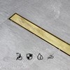 SaniteModar Linear Shower Drain, Gold Shower Drain 32 inch with