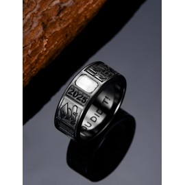 Dorunmo 2025 Class Rings for Men High School 925 Sterling Sliver College Rings Senior Ring Graduation Gifts for Son/Grandson, Size 12