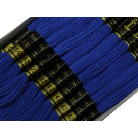 Anchor Cross Stitch Hand Embroidery Thread Stranded Cotton Craft Sewing Floss 25 Skeins-Royal Blue