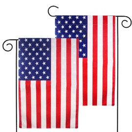PWMENLK American Flag, USA 4th of July Garden Flag, 12 x 18 Inch, Outdoor Patriotic America Home and Garden Decoration(Flag-03-2pc)