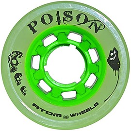 Atom Skates Poison Wheels Indoor / Outdoor / Slick Surfaces 62x38 Green / 4 Wheels