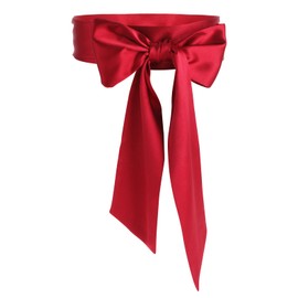 Abeillo Wedding Satin Sash Belt Ribbon Belt for Women Dress Sash Bridal Belt Waist Belt for Party Special Occasion Wide Double Side, red