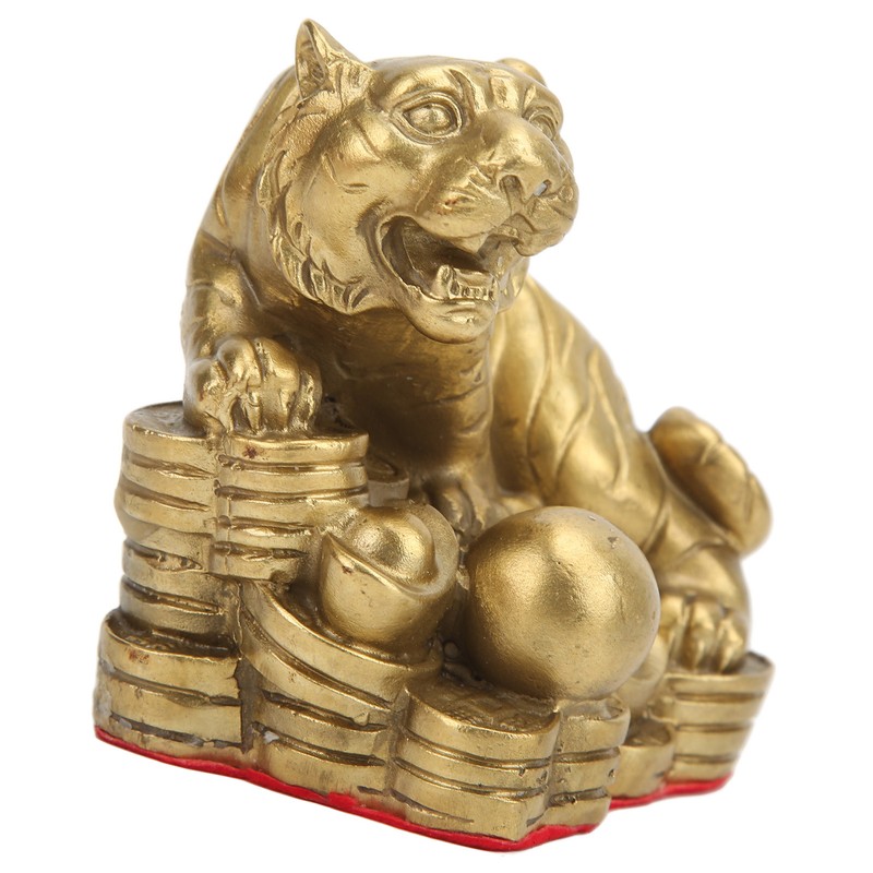 Brass Tiger Statue Sturdy Durable Brass Attract Wealth Fortune Easy