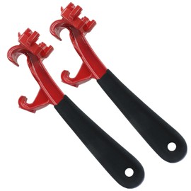 Aoserge 2pcs Bucket Opener Tool – 9.6 Inch Aluminum Alloy Bucket Lid Opener and Can Opener for 5-55 Gallon Drums, Paint Buckets, and Pails, for Industrial & Home Use