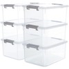 Citylife 6 Packs 17 QT Plastic Storage Bins with Lids