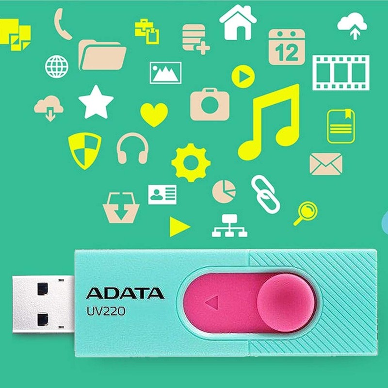 ADATA Memoria USB Portátil 2.0 32GB UV220 Tiffany Rosa