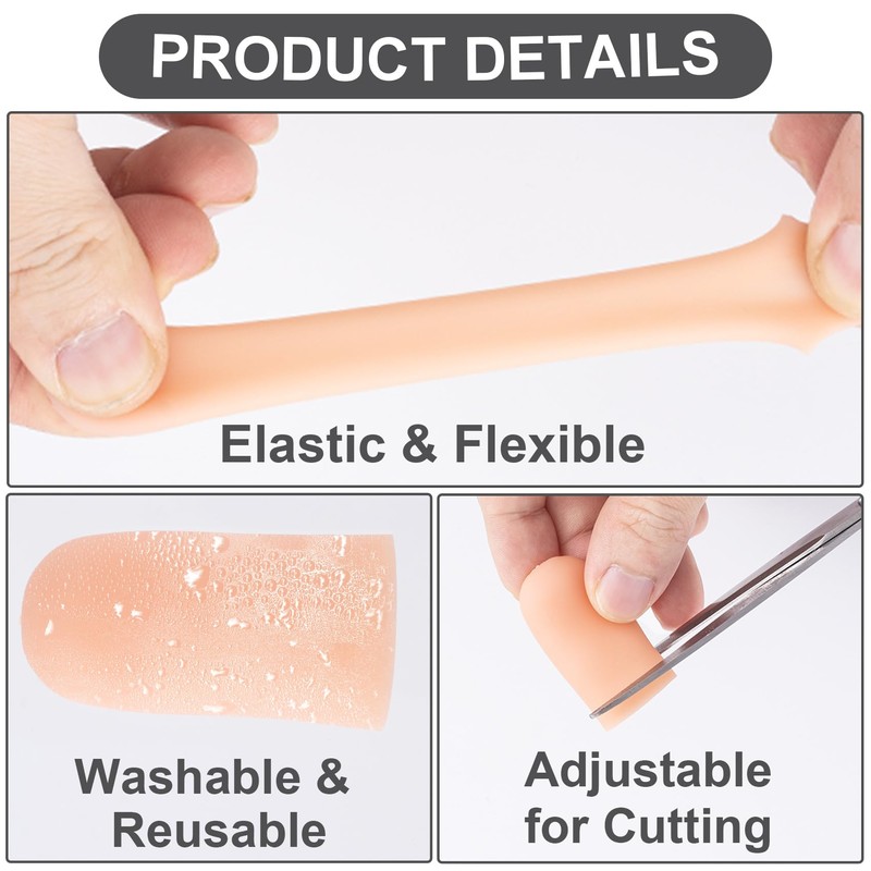 STSTR 10 PCS Soft Gel Toe Caps, Elastic Toe Protectors