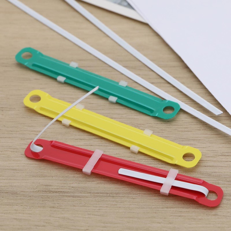eMagTech 200Pcs Document Paper Fasteners Filing Strip Fastener Filing Clip
