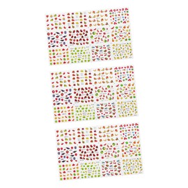 WOONEKY 3sheets Fruit Nail Art Stickers of Simple Nail Decals for Easy Manicure for Decoration Lightweight and Convenient Art Supplies