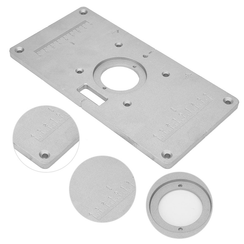 Aluminum Alloy Router Table Insert Plate With Ring For Woodworking