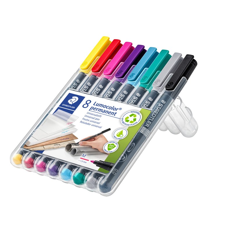 STAEDTLER Lumocolor permanent universal pen, smudge-proof and waterproof, dries in